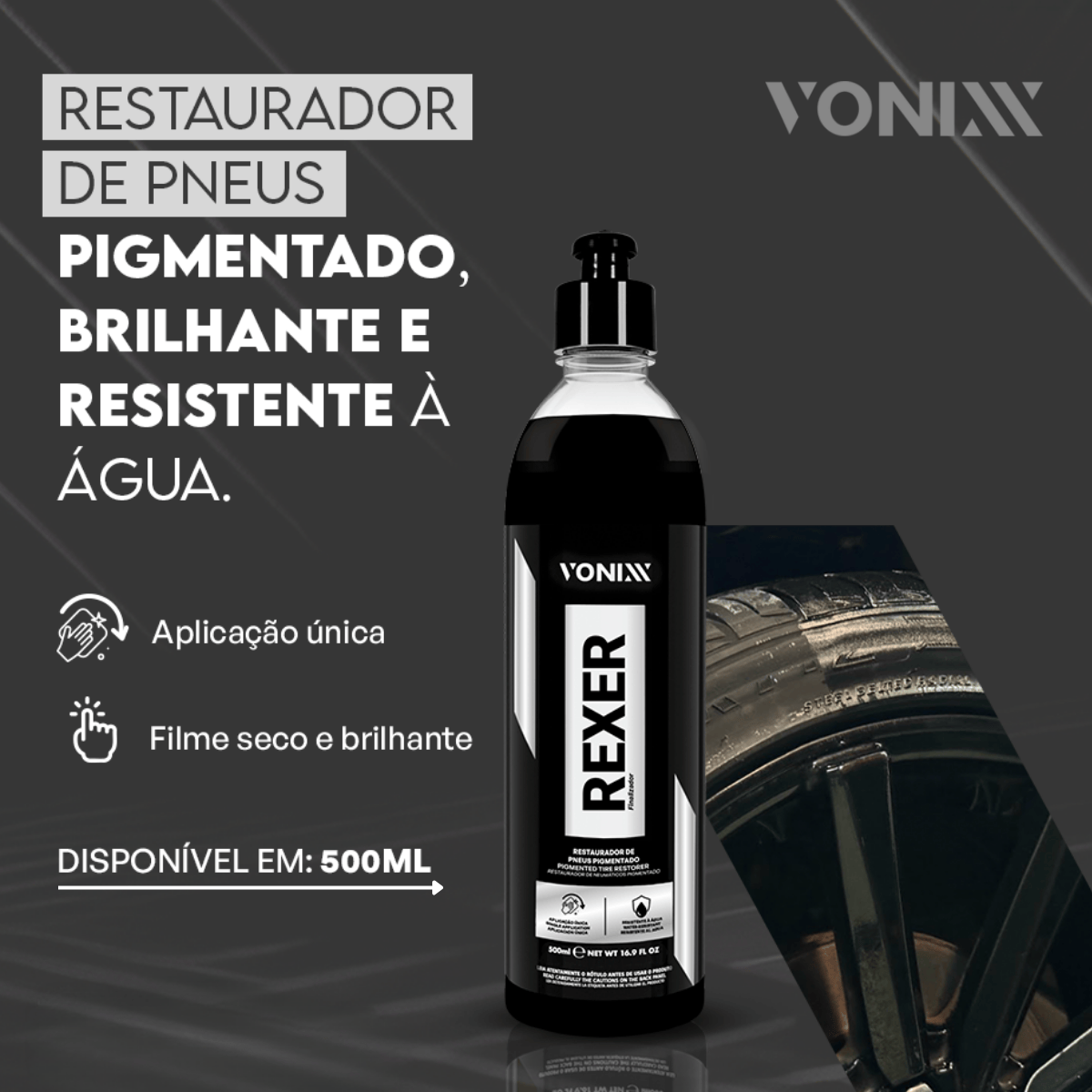Rexer Restaurador de Pneus Pigmentado 500ml